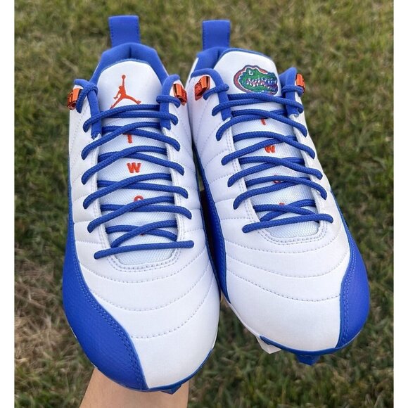 JORDAN 12 VAPOR EDGE LOW FLORIDA GATORS CLEATS PE Size 10.5 - Picture 2 of 5